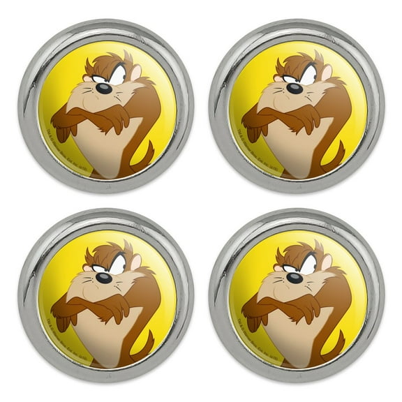 Looney Tunes Taz Metal Craft Sewing Novelty Buttons - Set of 4