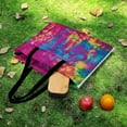 thumbnail image 6 of Colorful Tie Dye Vortex Outdoor Picnic Blanket, Foldable Waterproof Beach Mat, Portable Beach Blanket for Beach Camping, Hiking, Family Concerts, 6 of 8