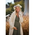 thumbnail image 3 of Ekouaer 3 in 1 Labor/Delivery/Hospital Gown Maternity Dress Nursing Nightgown Sleepwear for Breastfeeding, 3 of 5