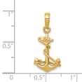 thumbnail image 3 of 14k Yellow Gold 3-D Anchor with Rope Pendant, 3 of 4