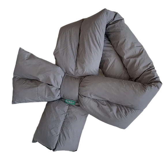 RUISINERY Womens Winter Warm Down Scarf Collar Neck Warmer Solid Color Lightweight Padded Puffer Scarves Neck Wrap for Outdoor Ski