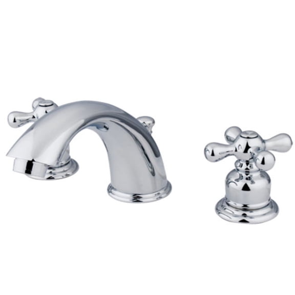 elements of design eb971x double handle 8" to 16" widespread bathroom faucet with metal cross handles and drain assembly from the victorian collection