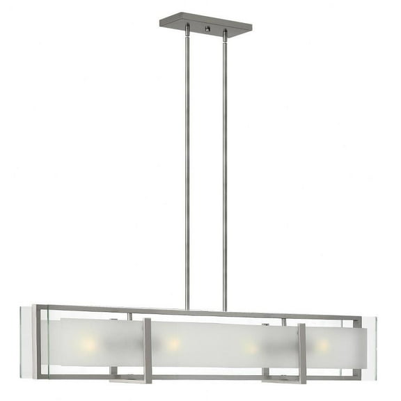 Modern Four Light Chandelier-Brushed Nickel Finish Bailey Street Home 81-Bel-2245200