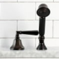 thumbnail image 4 of Kingston Brass KSK4305HLTR Deck Mount Hand Shower with Diverter for Roman Tub Faucet, Oil Rubbed Bronze, 4 of 5