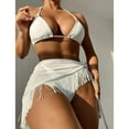 thumbnail image 6 of ZPAQI Sexy 3Pieces Skirt Cover Up Bikini Set String Tie Triangle- Thong Swimsuit, 6 of 15