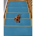 thumbnail image 2 of Blue Non-Slip Stair Treads for Wooden Steps, 15 Pack-8x30in Carpet Stair Mats with Adhesive Backing, Noise-Reducing Step Covers for Indoor Stairs, Easy to Install & Residue-Free, 2 of 7