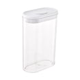 thumbnail image 2 of Transparent Airtight Storage Jars with Lids, Stackable Slide Top Pantry Containers for Kitchen Snacks Grains Coffee, Clear Plastic, Set of 3, 15–21.5 cm, 2 of 6