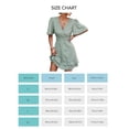 thumbnail image 5 of Vestido de una pieza Nikou estampado floral con mangas con volantes verde M, 5 of 5