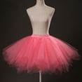 thumbnail image 3 of Telankuip Candy Colors Tutu Skirts for Women 2025 50s Vintage Layered Ballet Bubble Dance Skirt for Party Lightweight Comfy Irregular Hem Mini Short Dress Pink XL, 3 of 5