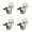 4 Brake, variant on 4 Pcs 1/1.25/1.5/2 Inch L-Shaped Side Mount Caster Wheels Small Rubber Furniture Castors Swivel Cartwheels For Trolley Cabinet ,Multiple Uses