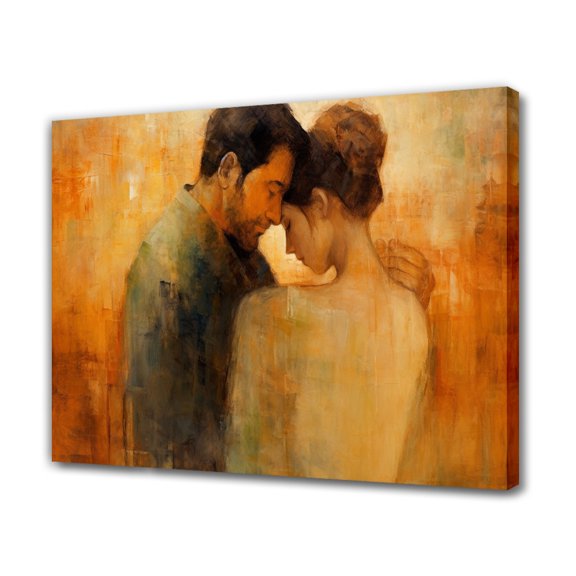 Abstract Art Modern Decorative Painting A Pair Of Lovers Hug Each Other Framed Canvas Poster Bedroom Decor Sports Landscape Office Room Decor Gift,Frame-style,12x18inch(30x45cm)