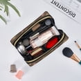 thumbnail image 3 of Light Bulb Patterns Makeup Bag, Large Capacity Travel Cosmetic Bag for Women Girls- Travel Toiletry Bag Leather Portable Waterproof Makeup Case Organizer with Handle, 3 of 4