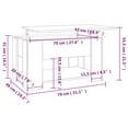 thumbnail image 4 of vidaXL Coffee Table Sonoma Oak 79x49x41 cm Engineered Wood, 4 of 5