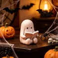 thumbnail image 4 of Voglyf Cute Ghost Reading Book, 3D Resin Halloween Figurine Lamp With Warm Light for Study Room, Party, Indoor Decor, Spooky Season, As A Funny Halloween Gift And Desk Decoration, 4 of 7