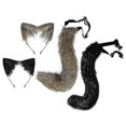 thumbnail image 3 of Accesorios de Cosplay de zorro, diadema ajustable con orejas de gato y cola de zorro, accesorios para disfraces de fiesta de Carnaval y Halloween, 2 uds., 3 of 5