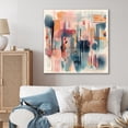 thumbnail image 2 of Designart "Artistic Expressions Orange and Blue III" Modern Geometric Metal Wall Art, 2 of 5