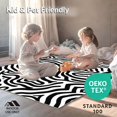 thumbnail image 4 of ODIKA 6' Machine Washable Non-Slip Area Rug, Striking Zebra Print Design Elegant Artistic Flair High Traffic Rug, Black, 310947, 4 of 5