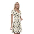 thumbnail image 1 of Women’s A Line Animals Summer Dress, Retro Triangle Arrangement, Cross Wrap V Neck, 6 Sizes, by Ambesonne, 1 of 2