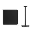 thumbnail image 2 of Bowery Hill 30" Table de Bar de Restaurant Carrée en Noir, 2 of 2