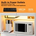 thumbnail image 4 of 76" Tall Kitchen Pantry Storage Cabinet with Microwave Stand, Freestanding Kitchen Pantry Cabinet with Storage, Cupboard Cabinet for Kitchen, 4 of 12