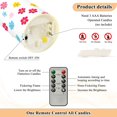 thumbnail image 5 of Pattern Flower Pattern Flameless Candles 2 PCS with Remote Realistic Moving Flame LED Tapered Pillar Set for Home Decor, 5 of 7