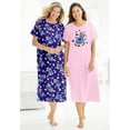 thumbnail image 6 of Dreams & Co. Women's Plus Size 2-Pack Long Sleepshirts, 6 of 6