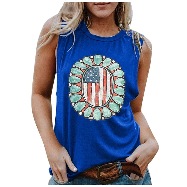 Camiseta sin mangas con estampado para mujer, blusa sin mangas con gráfico divertido para playa de verano para niñas adultas Fridja gh3943