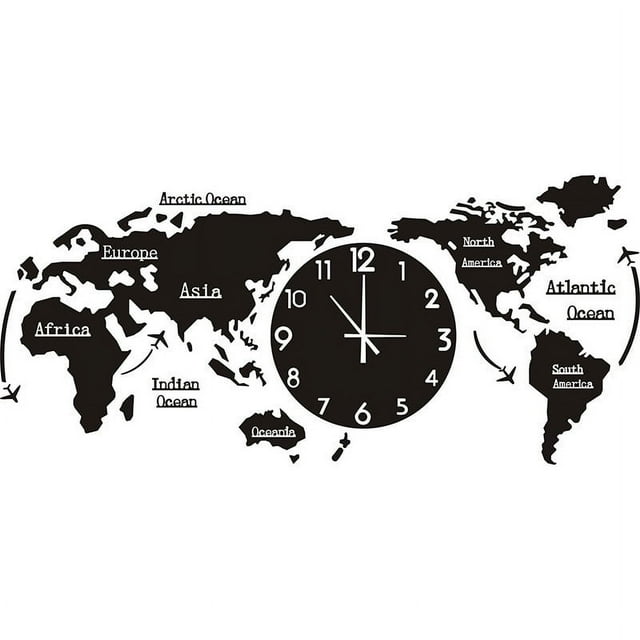 World Map Wall Clock Home Bedroom Wall Personality Wall Clock Dealer Button Metal Football Kick Stand Kids Beat The Clock Stopwatch Automatic Pot Stirrer Rechargeable Work Timer Gram Lot Mini Timer