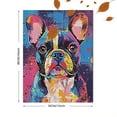 thumbnail image 3 of Colorful Bulldog Decorative Painting/Canvas Art， Suitable for Living Room， Bedroom， Office，Hallway， Apartment， Coffee Shop， adding artistic atmosphere and bright color splash., 3 of 8