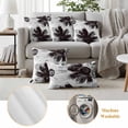 thumbnail image 5 of Black White Spring Floral Outdoor Pillow Covers 20x12 Set of 2,Waterproof Patio Throw Pillowcase Protectors,Summer Flowers Botanical Lumbar Decorative Pillow Shams Cushion Covers for Seat Bed Couch, 5 of 8
