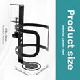 thumbnail image 2 of Large Desk Cup Holder Versatile Leak Proof Clip On Table Cup Holder Stable Adjustable Mug Headphone Organizer for Desk Use-black-, 2 of 10