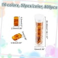 thumbnail image 2 of 800 Pcs 16 Colors Acrylic Beads - 5.2x2.3mm Acrylic Seed Beads with 2 Holes for Jewelry Making, 2 of 9