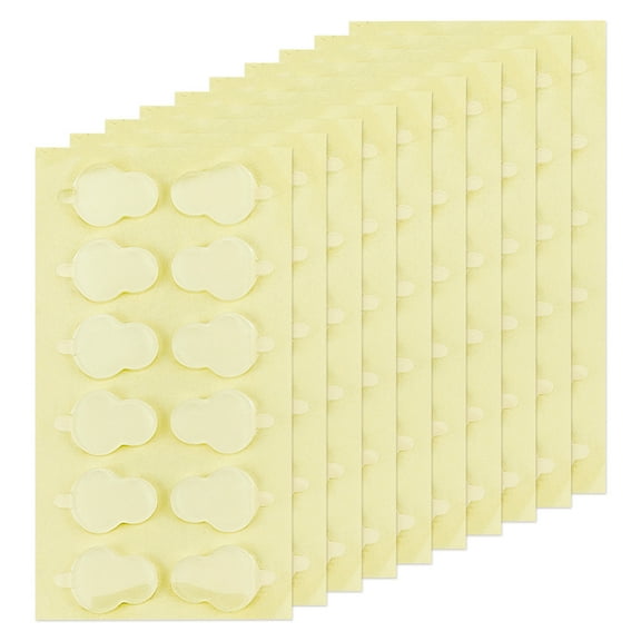 Transparent Silicone Double-sided Tape Non-Marking Removable Gel Tape Clear 99x61x1.5mm 12pcs/sheet