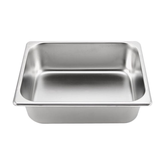 1Pack1/2 Gastronorm Pan Stainless Steel Food Container,Sheet Pan,Hotel Pan,Baking Pans,Toaster Oven Pan,Jelly Roll Pan,Barbeque Grill Pan,Mirror Finish, Dishwasher Safe (2.56" depth)