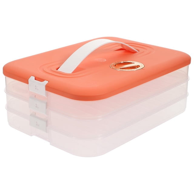 Box Dumpling Storage Container Fridge Food Refrigerator Freezer Organizer Bacon Dumplings Containers Lid Meat Keeper