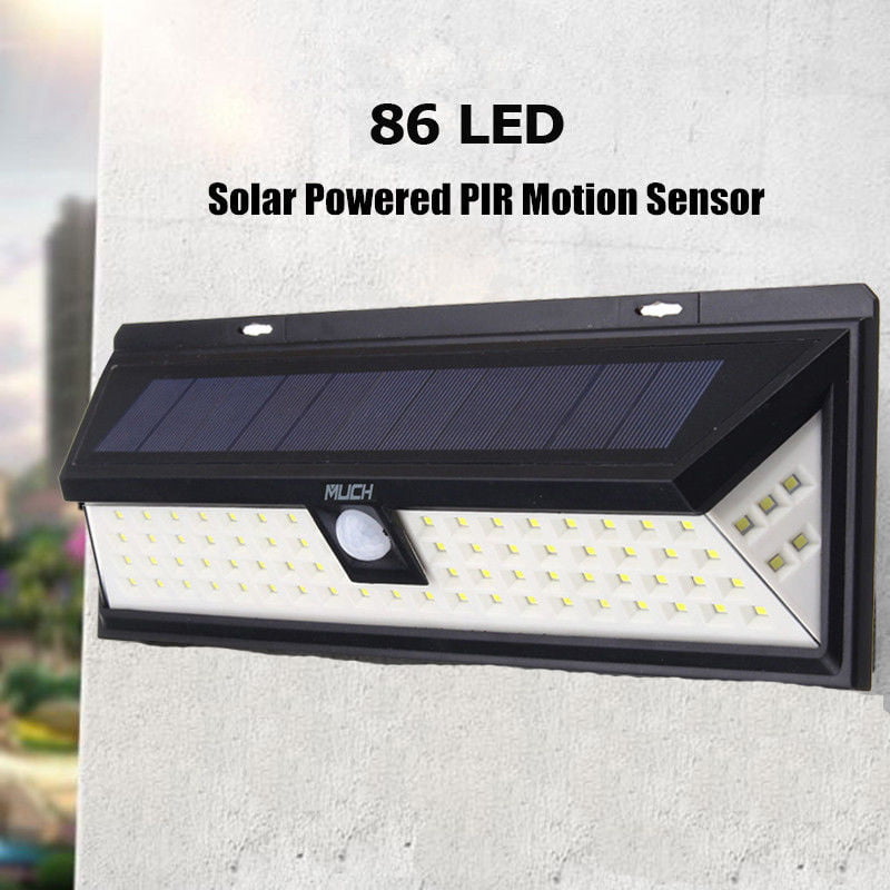 86 LED Solar Power Motion Sensor Wall Light Outdoor Yard Garden Lamp Waterproof
