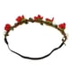 thumbnail image 5 of Novia mujer flor corona pelo banda rojo Sunnimix venda de la flor de la boda, 5 of 8