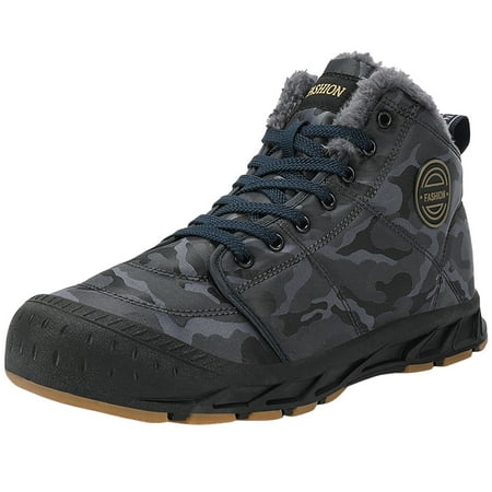 

Povozer Men s Ankle High Waterproof Hiking Boots Outdoor Lightweight Shoes Trekking Boots(Dark Blue 8.5)