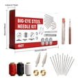 thumbnail image 3 of Sewing Kit, 34 Pcs Steel Needle Set with Thread & Thimble, Portable Supplies for Beginners & Adults, DIY Repair Tools for Grandma & Teens, 3 of 6