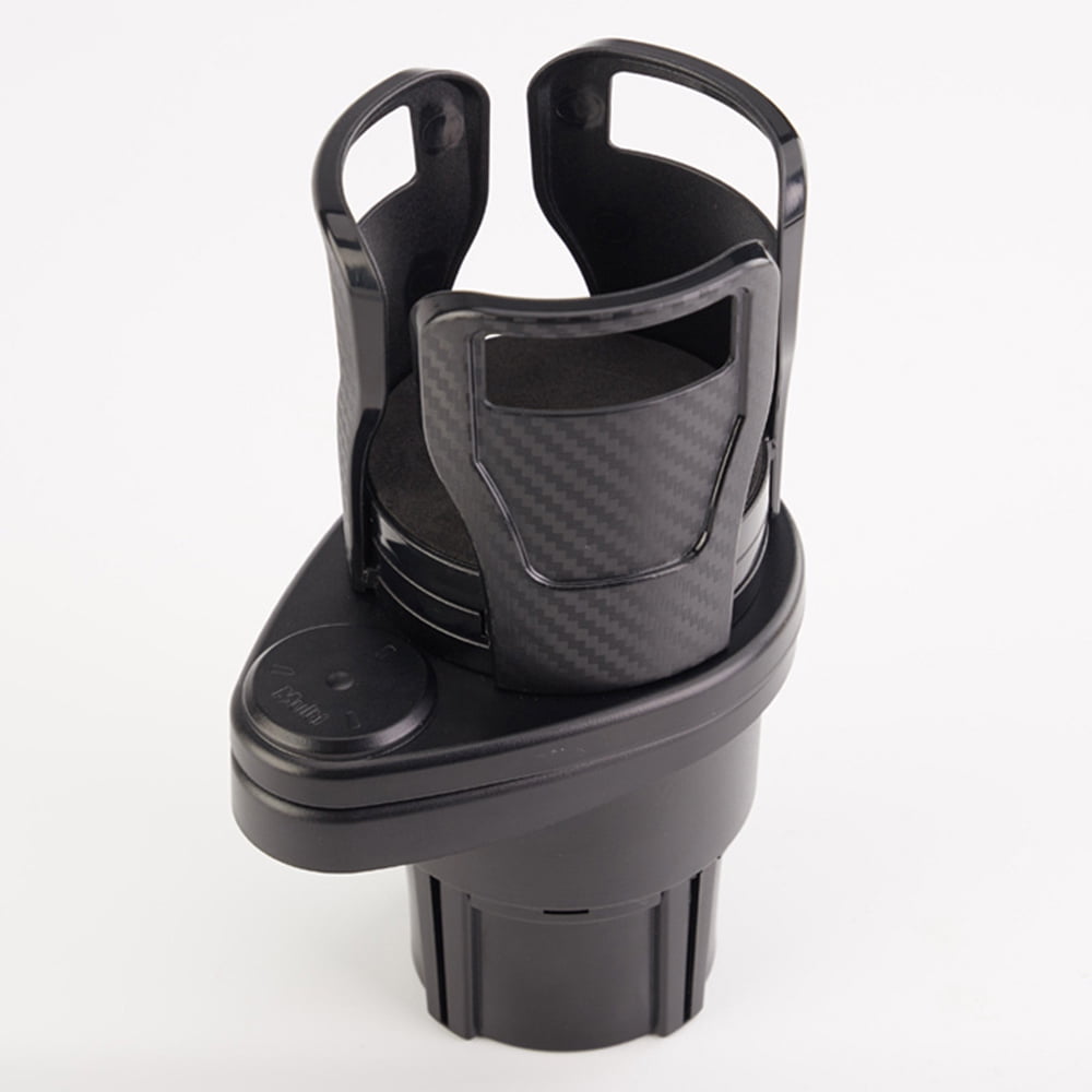 UHUSE Carbon Fiber Look Car Center Console Drink Dual Cup