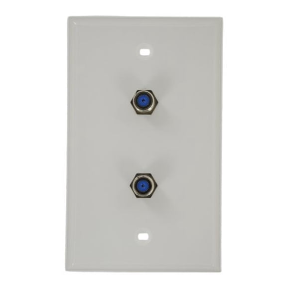Leviton  80782-W Dual F Connector Standard Plate White