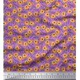 thumbnail image 1 of Soimoi Modal Satin Fabric Text & Tiger Face Cartoon Printed Fabric 1 Yard 42 Inch Wide, 1 of 3