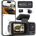 thumbnail image 1 of 3 Channel 4K Dash Cam with 5GHz WiFi & APP Control, 4K+1080P+1440P Dash Cam Front and Rear Inside with 64GB Card, Dash Camera for Cars with Night Vis, 1 of 8