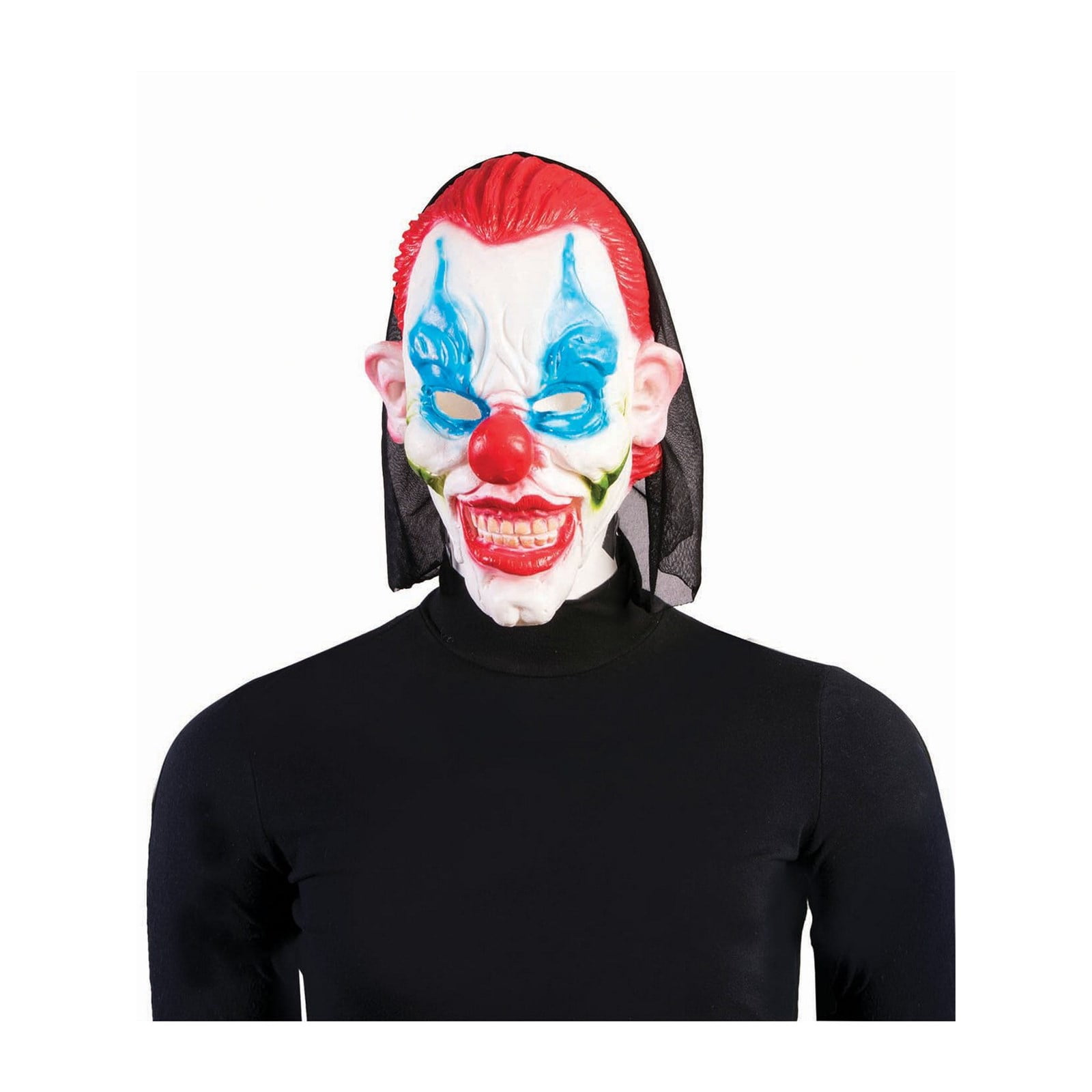 Halloween Evil Clown Mask - Red Hair - Walmart.com