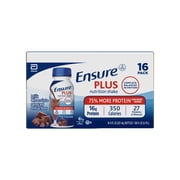 Ensure Plus Meal Replacement Nutrition Shake, Milk Chocolate, 16g Protein, 8 fl oz - 16 Pack