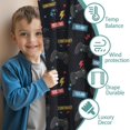 thumbnail image 3 of Blackout Kids Curtains,Black Controllers Games Labels Black Pattern Childrens Insulated Curtains Set Of 2,Bedroom Essentials,Toddler Room Decor 52"x63", 3 of 5