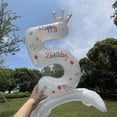 thumbnail image 5 of 32 Inches Standing Crown Number Balloons Wedding Party Birthday Decoration Foil Balloon Baby Shower Decorations Digital Balloon, 5 of 5
