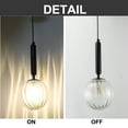thumbnail image 5 of Kiven H-Type Track Lighting, 1-Light Modern Halo Track Pendant Light with Glass Shade & E12 Socket, Adjustable Length, 5 of 7