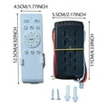 thumbnail image 2 of Universal Ceiling Fan Remote Control Kit,Ceiling Fan Lamp Light Wireless Remote Control Receiver Kit Timing & Speed Remote for Most Standard Ceiling Fans with Separate Light Kits,White,4.92x1.77", 2 of 7