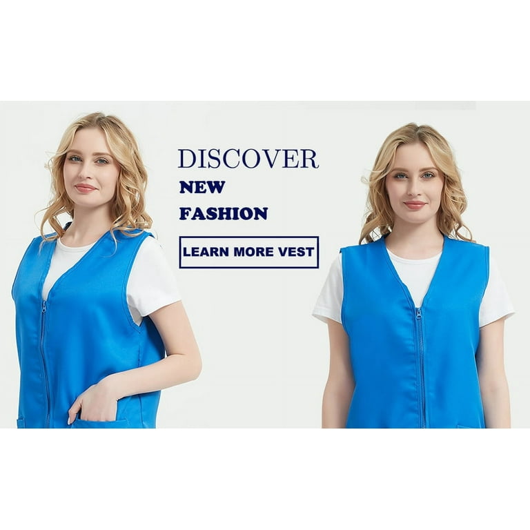 Toptie Unisex Volunteer Activity Vest with Pockets and Zipper